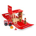 Bigjigs Toys Drevená hasičská stanica na cesty