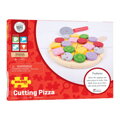 Bigjigs Toys Drevená pizza na krájanie