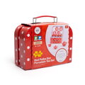 Bigjigs Toys Červený bodkovaný porcelánový čajový set