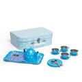 Bigjigs Toys Modrý bodkovaný čajový set