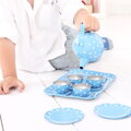 Bigjigs Toys Modrý bodkovaný čajový set