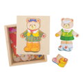 Bigjigs Toys Drevené obliekacie puzzle - Pani Medvedica