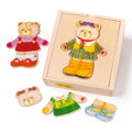 Bigjigs Toys Drevené obliekacie puzzle - Pani Medvedica