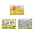 Bigjigs Toys Puzzle 3v1 Safari zvieratká