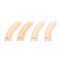 Bigjigs Rail Drevené koľaje Dlhé kruhové koľaje - 16 cm - 4 ks