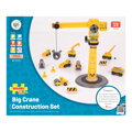 Bigjigs Rail Drevené vláčiky - Žeriav a stavebné stroje