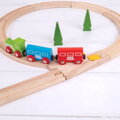 Bigjigs Rail Drevené koľaje Prehadzovateľná výhybka - 2 ks