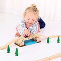 Bigjigs Rail Drevené vláčiky - Hojdací most cez rieku