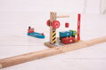 Bigjigs Rail Drevené vláčiky - Kontajnerové prekladisko