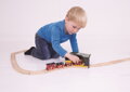 Bigjigs Rail Drevené vláčiky - Jaskyňa lebka s výhybkou 