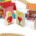 Bigjigs Rail Drevená vláčikodráha Zábavný park 54 dielov