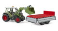 Bruder 2182 Traktor Fendt Vario 211 s čelným nakladačom a sklápacím prívesom