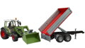 Bruder 2182 Traktor Fendt Vario 211 s čelným nakladačom a sklápacím prívesom