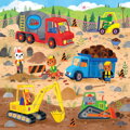 Mudpuppy Podlahové puzzle auta na stavbe 25 dielikov - poškodený obal
