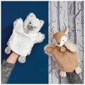 Doudou Plyšová maňuška Biely vlk 25 cm