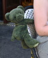 Doudou Plyšová taška cez rameno Medvedík khaki 30 cm