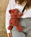 Doudou Plyšová taška cez rameno Medvedík terakotový 30 cm