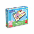 Dino Drevené kocky Peppa Pig 12 ks