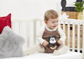 Drevená/plyšová hrkálka Mickey Mouse