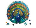 Drevené luminiscenčné puzzle Páv 500 dielikov