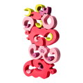 Fauna Drevené vkladacie puzzle z masívu motýľ ružový
