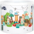 Drevené stavebné kocky Jungle Friends 50 ks