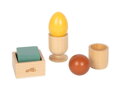 small foot Montessori triediaca hra s guličkou, kockou a vajíčkom