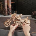 RoboTime Drevené 3D mechanické puzzle Motorka Cruiser 420 ks