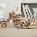 RoboTime Drevené 3D mechanické puzzle Motorka Cruiser 420 ks