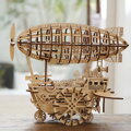 RoboTime Drevené 3D mechanické puzzle Fantastická vzducholoď 229 ks
