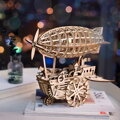 RoboTime Drevené 3D mechanické puzzle Fantastická vzducholoď 229 ks