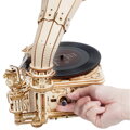 RoboTime Drevené 3D mechanické puzzle Gramofón 424 ks