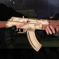 RoboTime 3D drevené mechanické puzzle Útočná puška AK-47