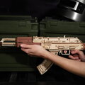 RoboTime 3D drevené mechanické puzzle Útočná puška AK-47