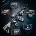 RoboTime 3D drevená skladačka Puška na vystreľovanie gumičiek M416 Carbine