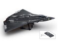 Sluban Model Bricks M38-B1525 Stíhacie lietadlo J-36S v mierke 1:44