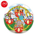 Okrúhle puzzle Zvieratká na ruskom bicykli
