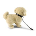Rappa Plyšový pes zlatý retriever stojaci s vodítkom 25 cm ECO-FRIENDLY