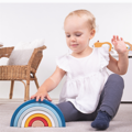 Bigjigs Toys Drevená skladacia dúha modrá