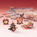 RoboTime Drevené puzzle Vianočné mestečko