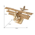 RoboTime Drevené 3D puzzle Historické lietadlo 145 ks