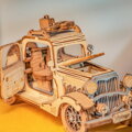 RoboTime Drevené 3D puzzle Veterán kupé 164 ks
