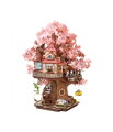 RoboTime 3D drevená skladačka Domček na strome Sakura