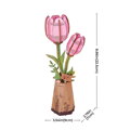 RoboTime 3D drevená skladačka Ružový tulipán