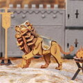 RoboTime 3D Drevená skladačka Bojovný lev - Warior Lion
