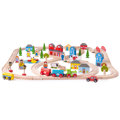 Bigjigs Rail Drevená vláčikodráha - Mesto a dedina 101 ks