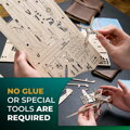 Ugears 2,5D drevené mechanické puzzle Stíhacie lietadlo