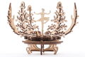 Ugears 3D drevené mechanické puzzle Kvetina