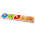 Bigjigs Toys Vkladacie puzzle Tvary