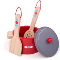 Bigjigs Toys Drevený set riadu s bodkami